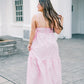 The Claire Sleeveless Smocked Back Tiered Maxi Dress