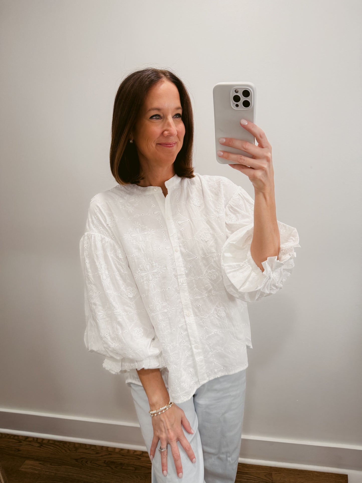 ***RESTOCKED*** White Heirloom Embroidered Blouse