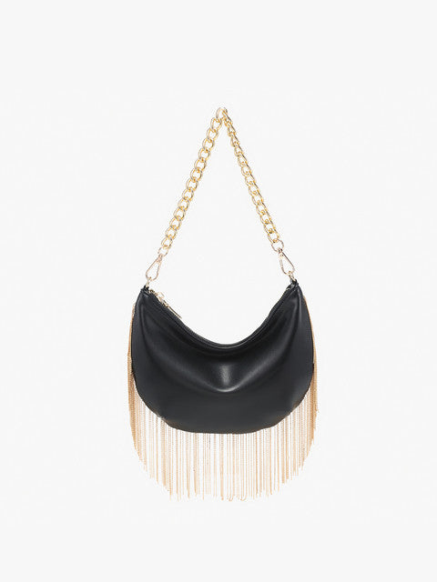 The Juna Fringe Crossbody w/ Chain Strap