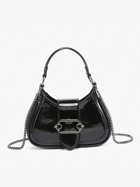 The Malia Buckle Crossbody/Satchel w/ Chain Strap