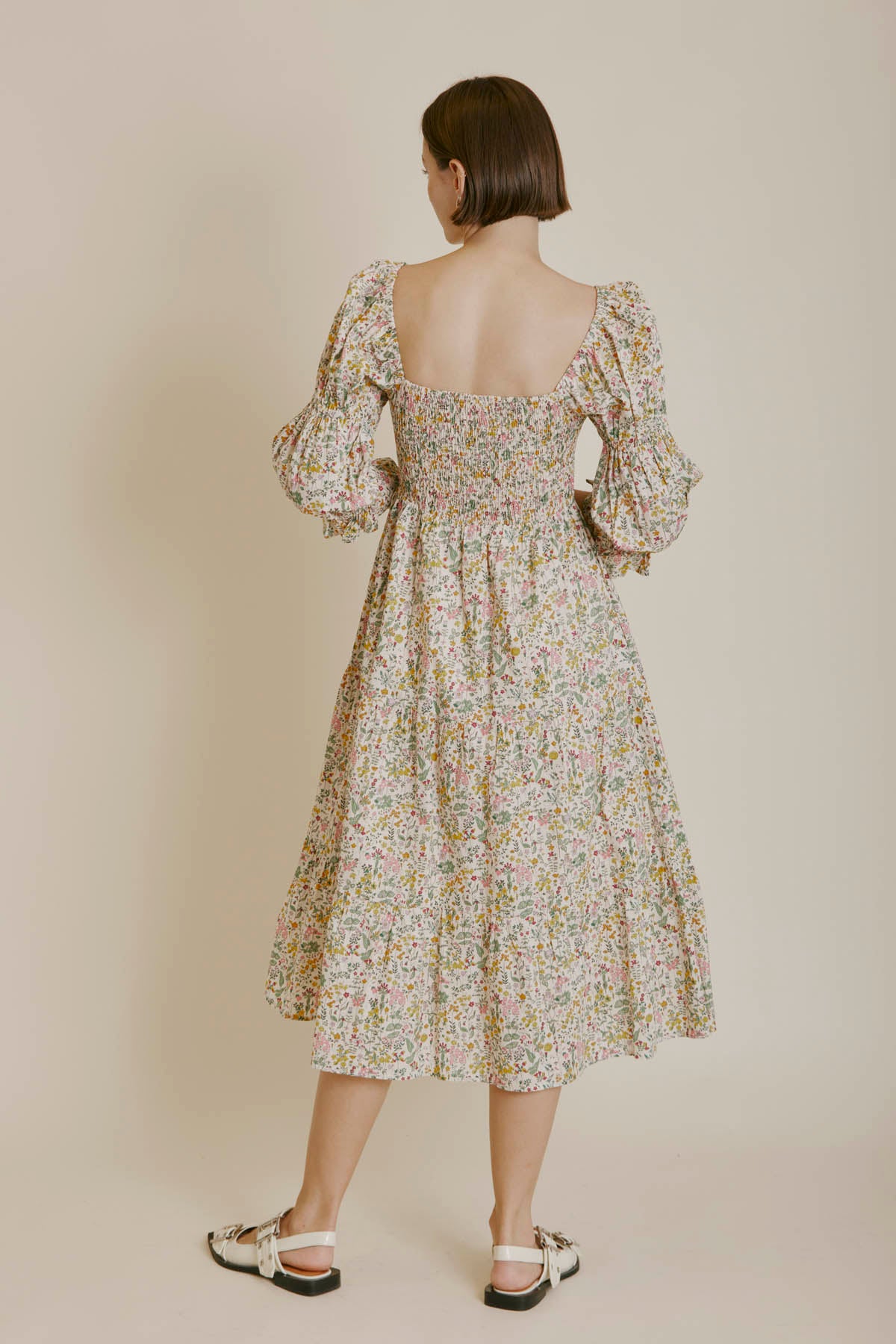 The Lizzie Smocked Midi Dress