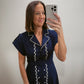 The Navy Vine Shirt Dress