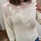 The Daisy Stitch Sweater in Cream