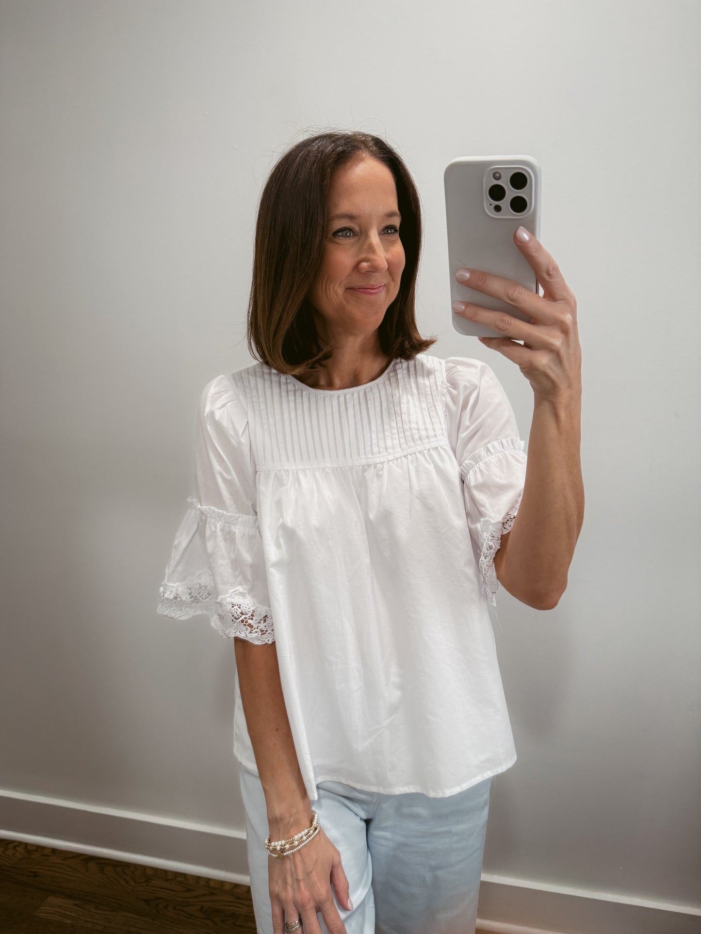 The Pleated White Blouse