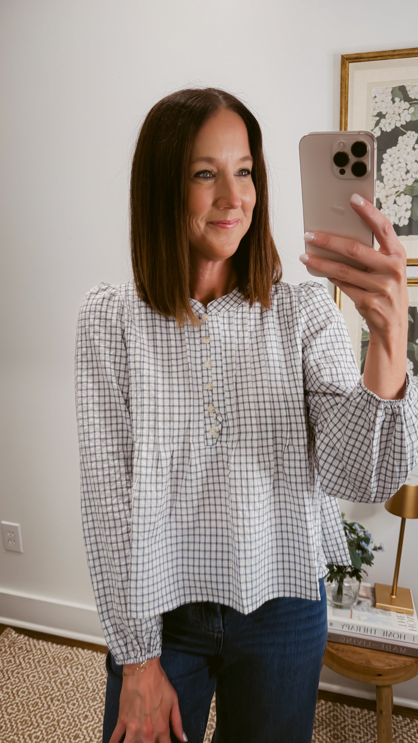 Briar Plaid Peplum Top