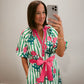 The Bold Bloom Midi Dress