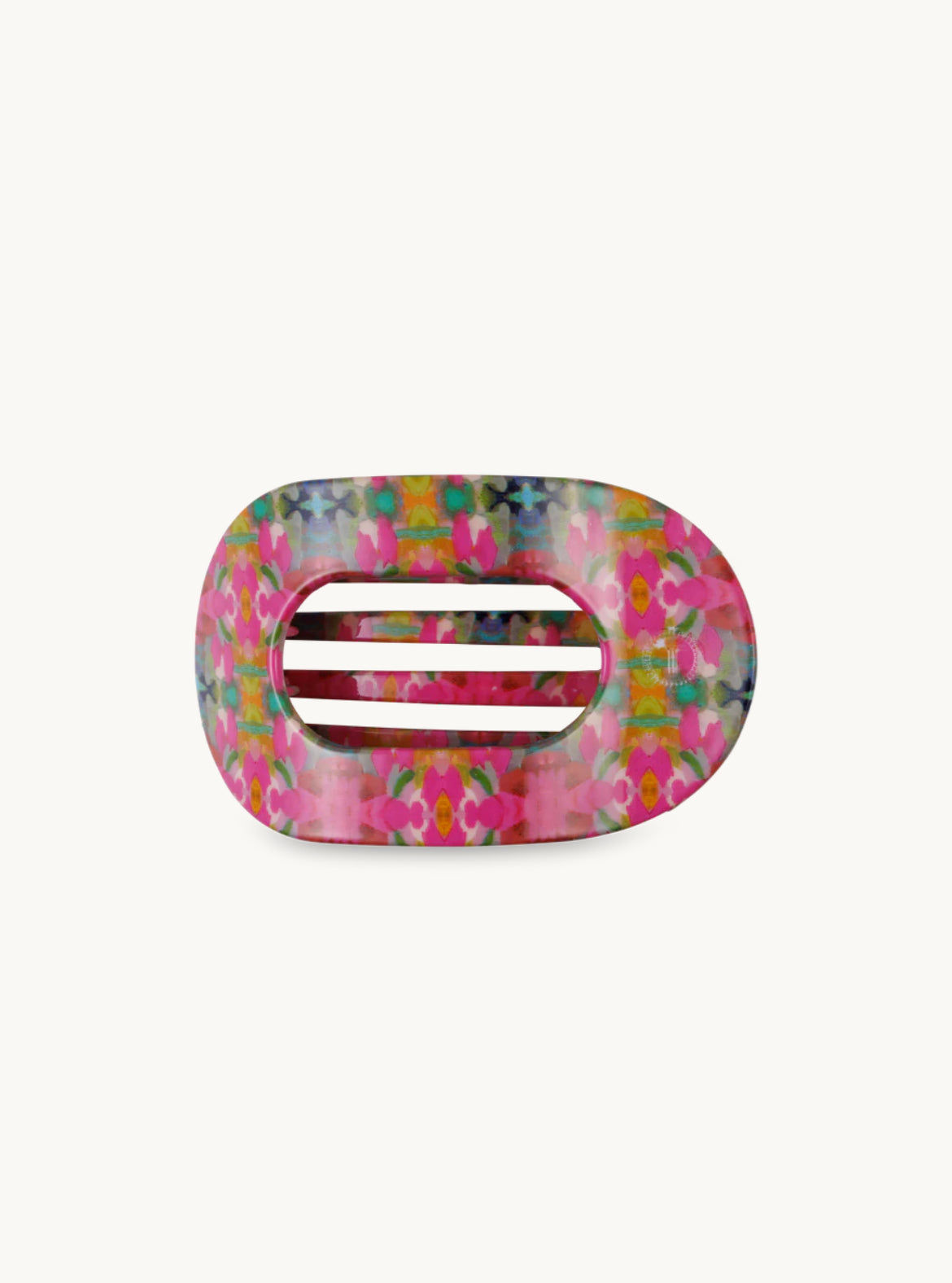 Fuchsia Dream Medium Flat Round Hair Clip