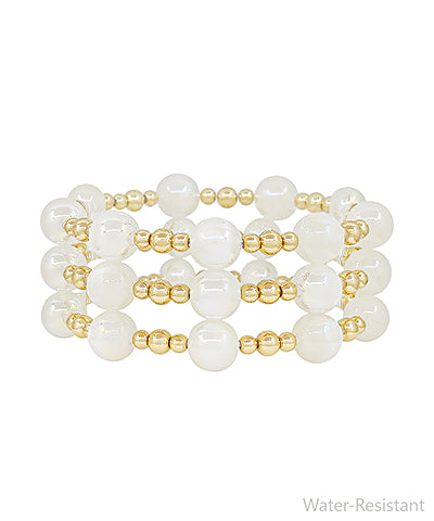 3 Row Beaded Ball Bracelet