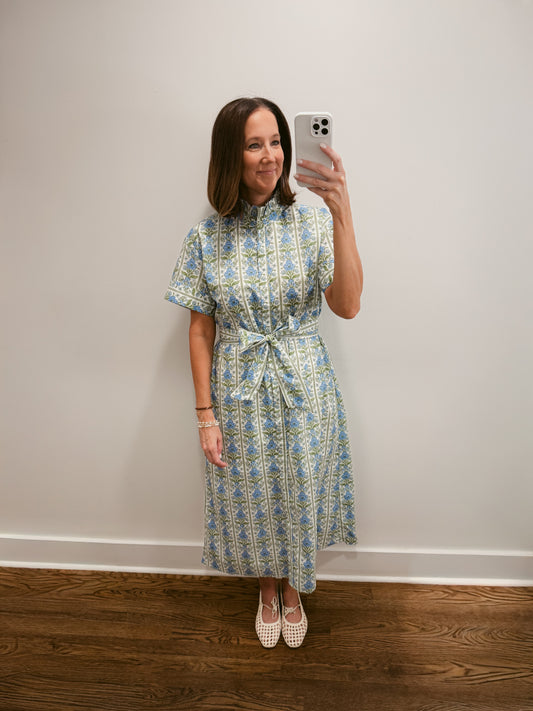 Blue Garden Maxi Dress