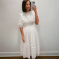 The White Eyelet Midi Dress