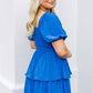 The Julian Tiered Midi Dress in Royal Blue