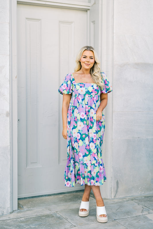 The Lily Floral Midi Dress