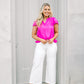The Allison Cropped White Wide Leg Jeans