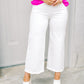 The Allison Cropped White Wide Leg Jeans