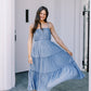 The Mandy Pleated Tiered Dress