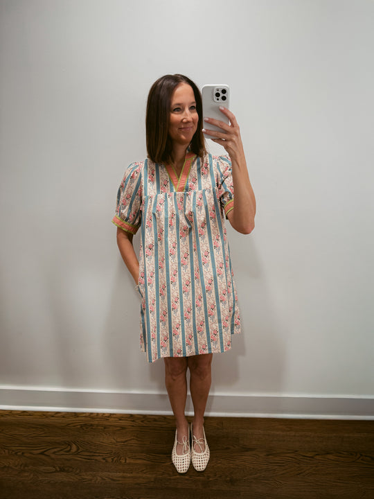 Vintage Rose Mini Dress
