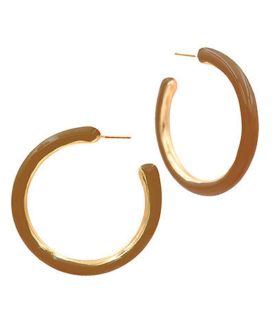 Brown Enamel Hoops