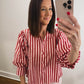 The Raspberry Stripe Top
