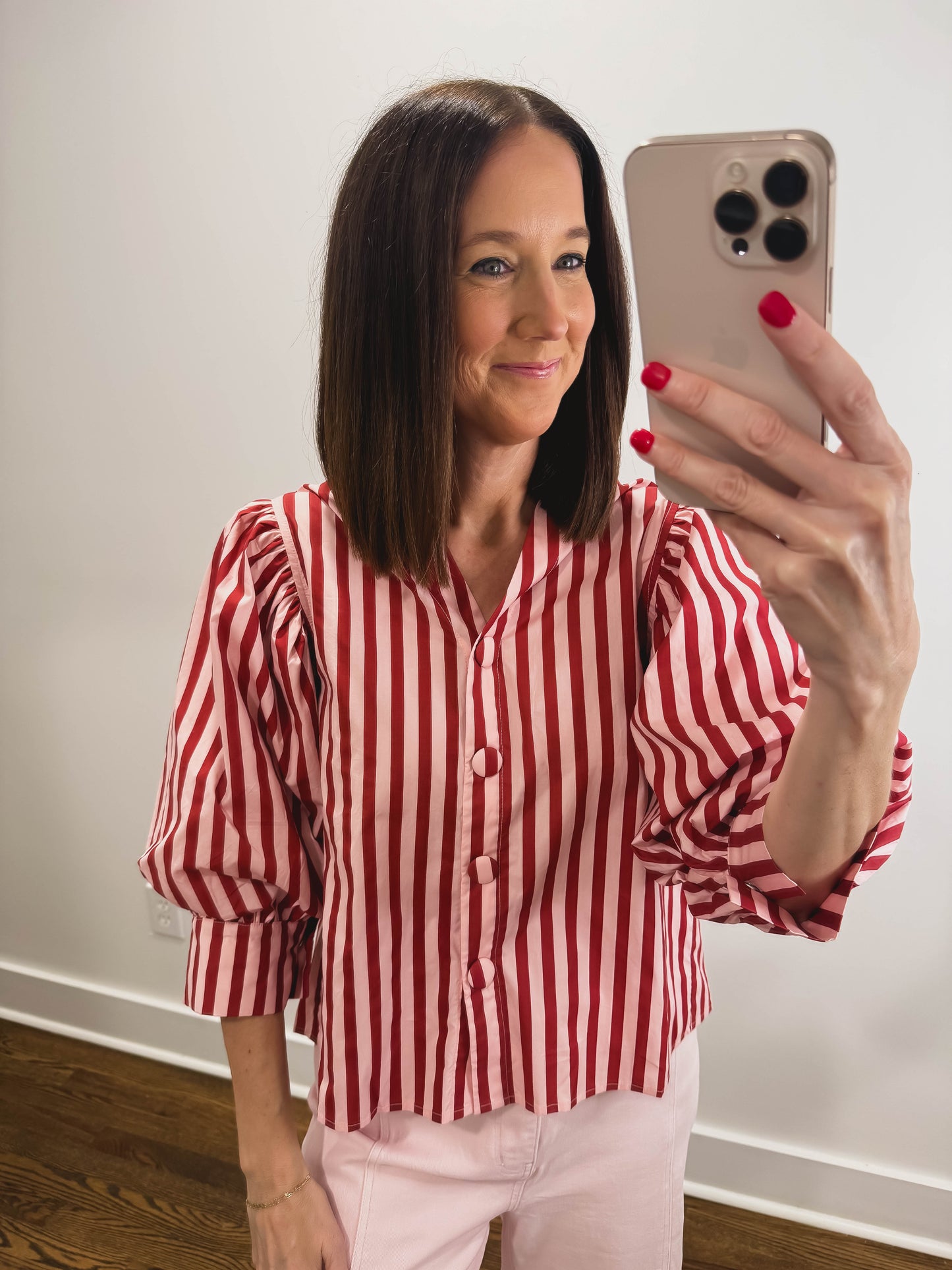 The Raspberry Stripe Top