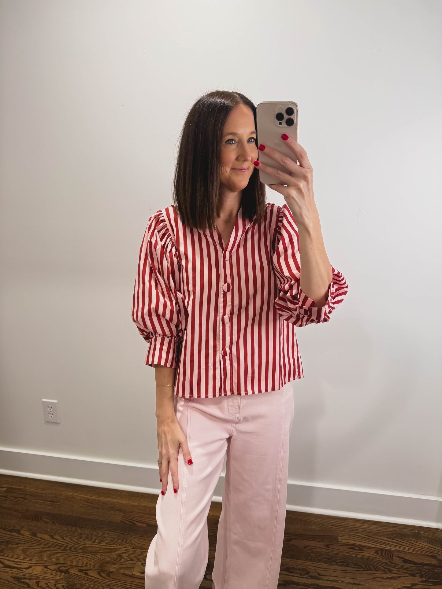 The Raspberry Stripe Top
