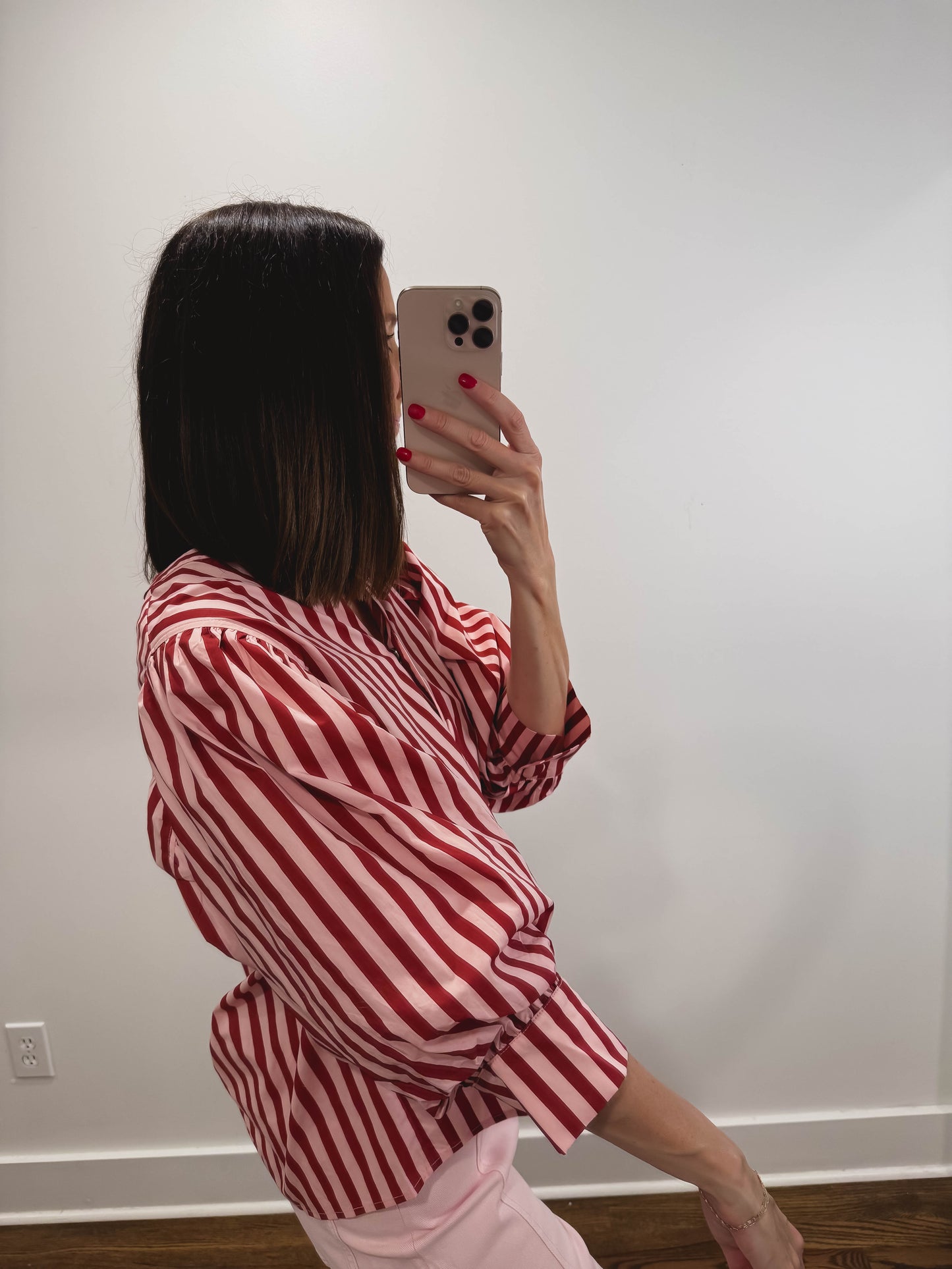 The Raspberry Stripe Top