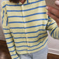 Striped Piper Cardigan in Light Yellow