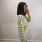 Striped Piper Cardigan in Light Yellow