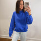 Nelly Mock Neck Pullover in Royal Blue