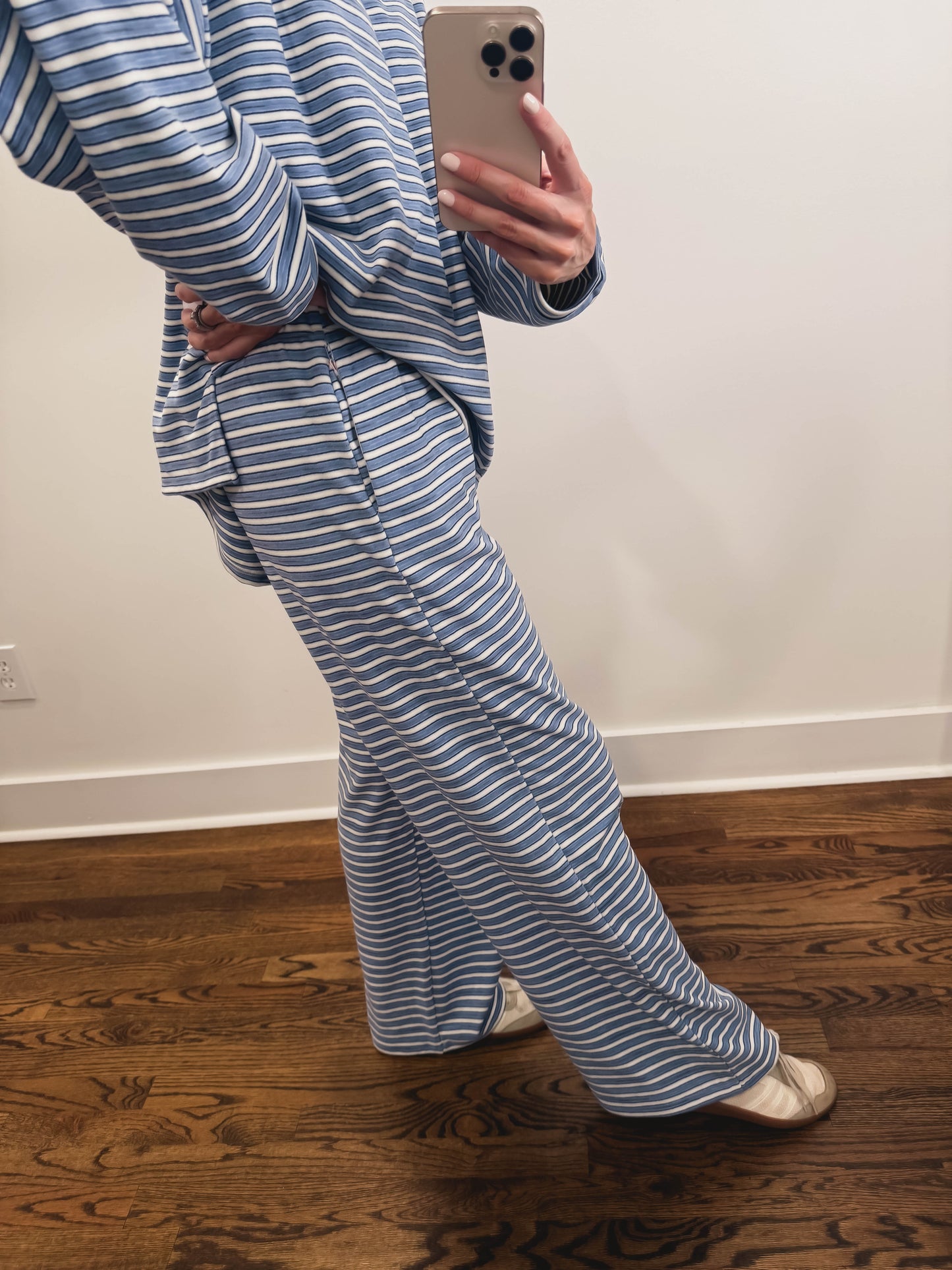 The Morgan Striped Pants in Blue