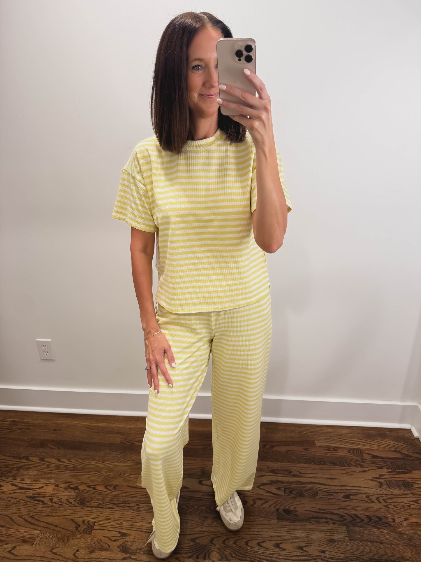 The Sandbar Striped Top in Yellow