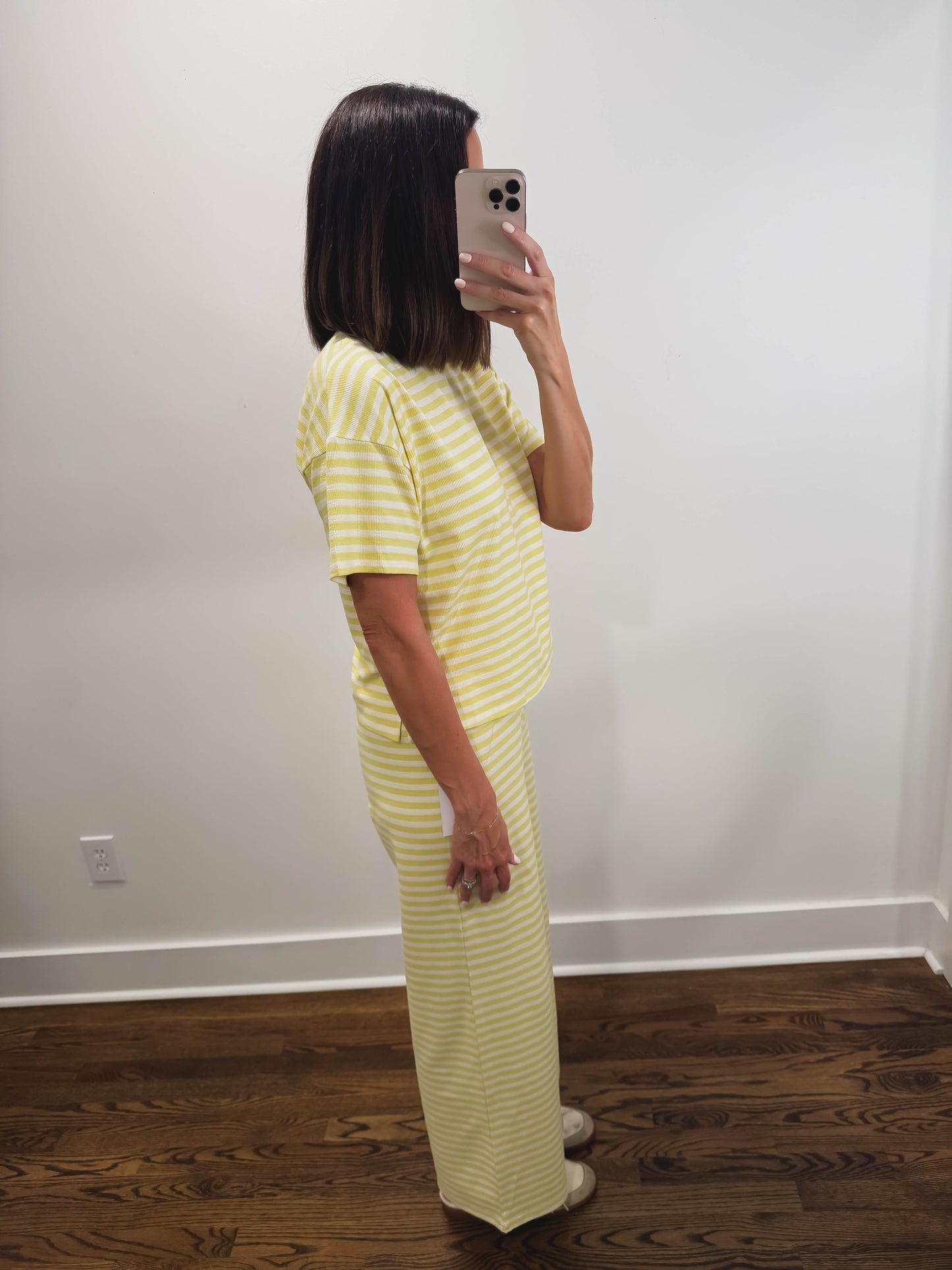 The Sandbar Striped Pants in Yellow