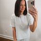The Sandbar Striped Top in Light Blue