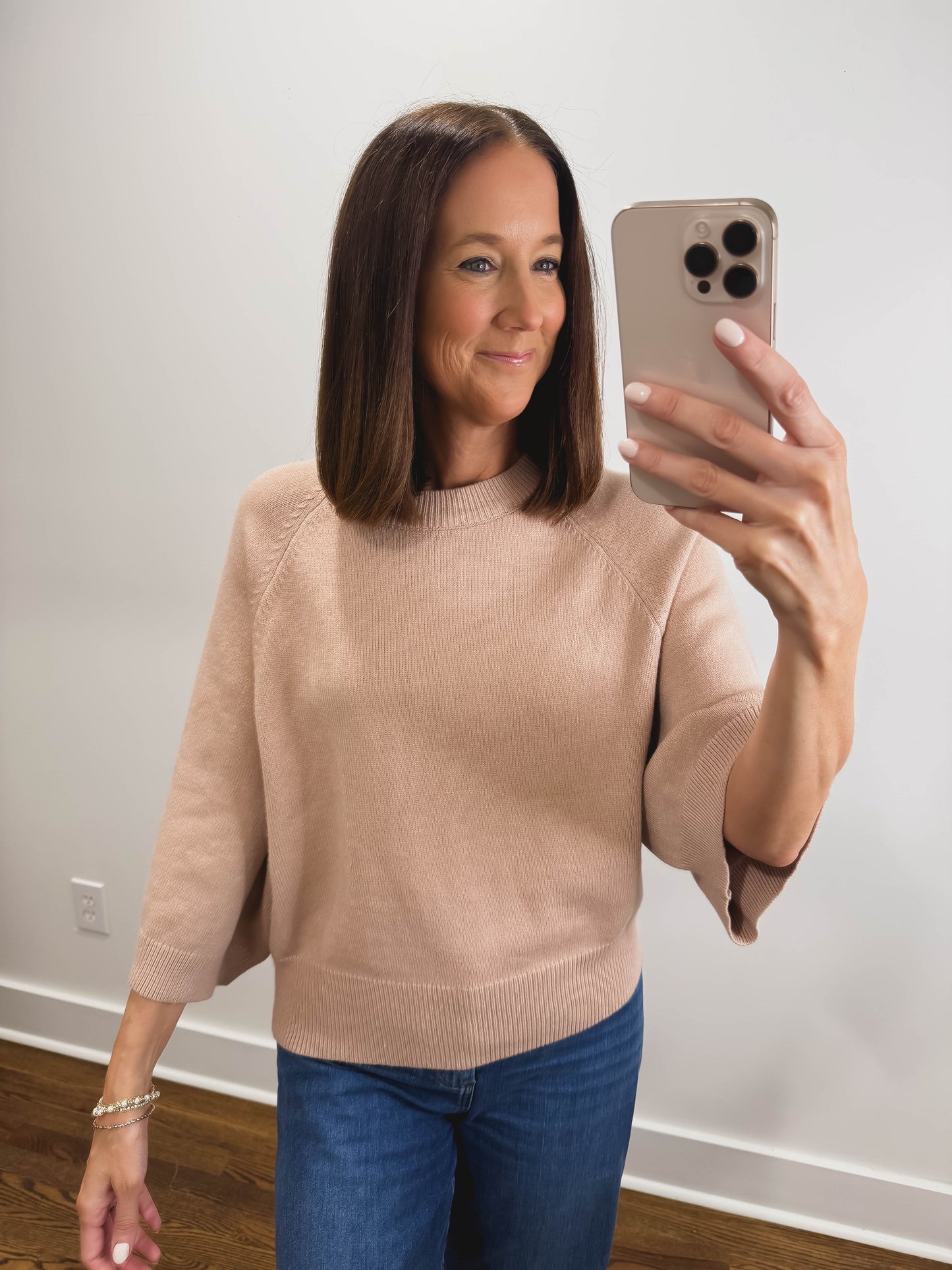 Wren Sweater Top in Dusty Rose
