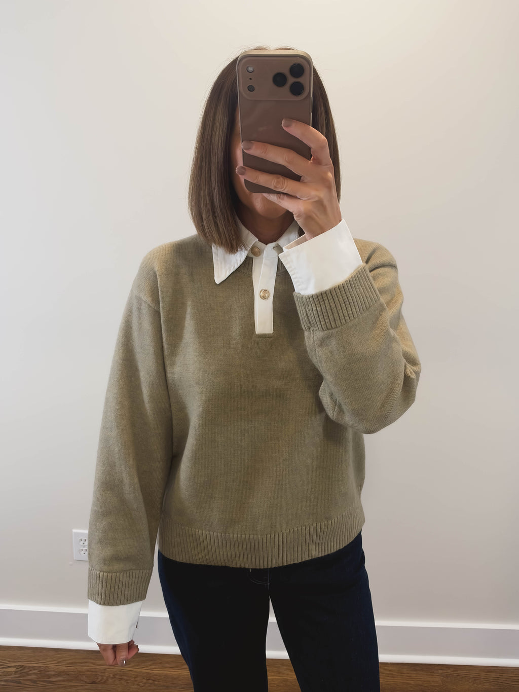 The Scholar Sweater in Khaki