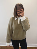 The Scholar Sweater in Khaki