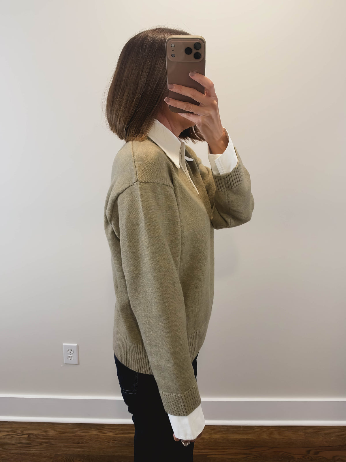 The Scholar Sweater in Khaki