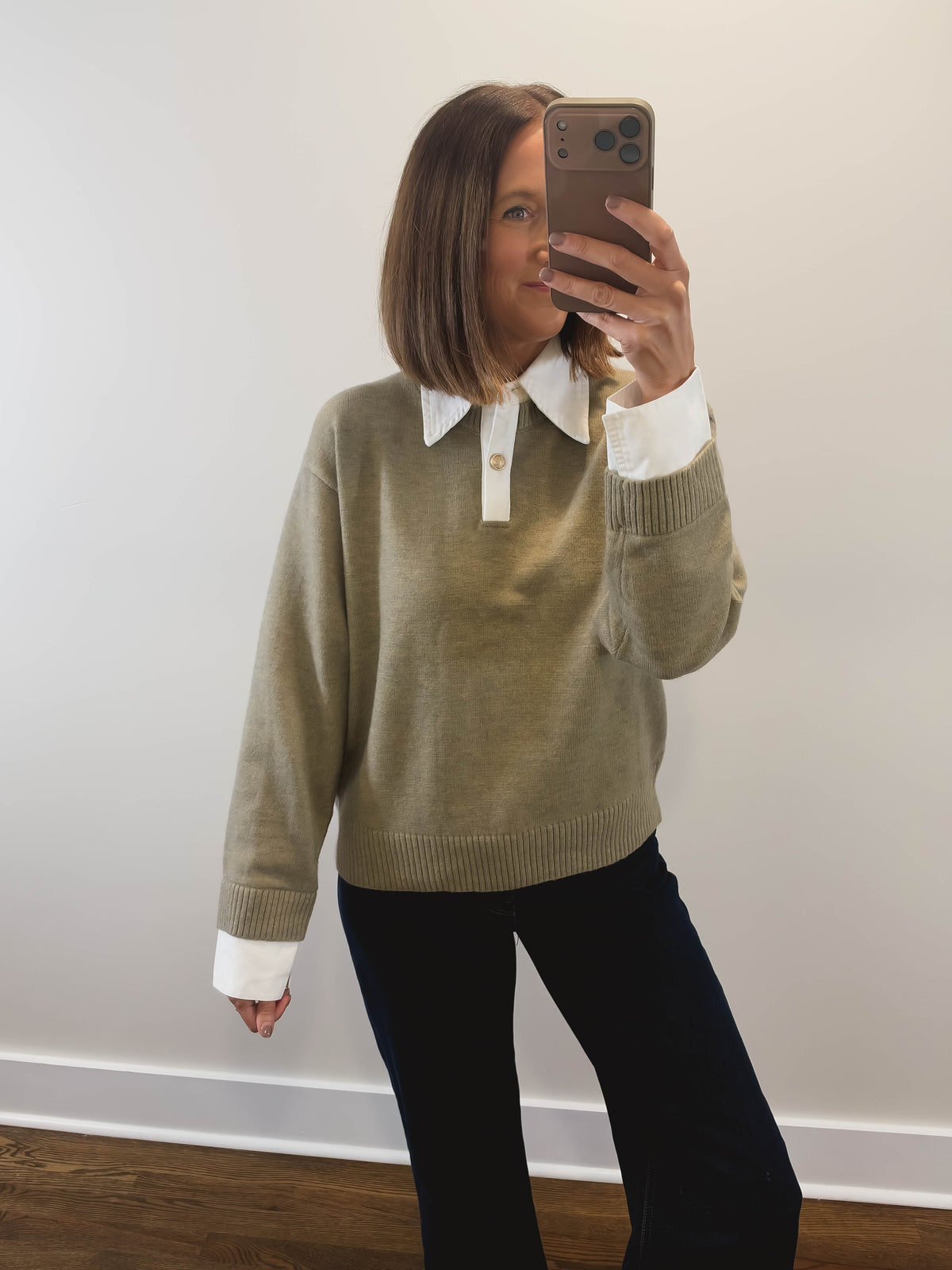 The Scholar Sweater in Khaki
