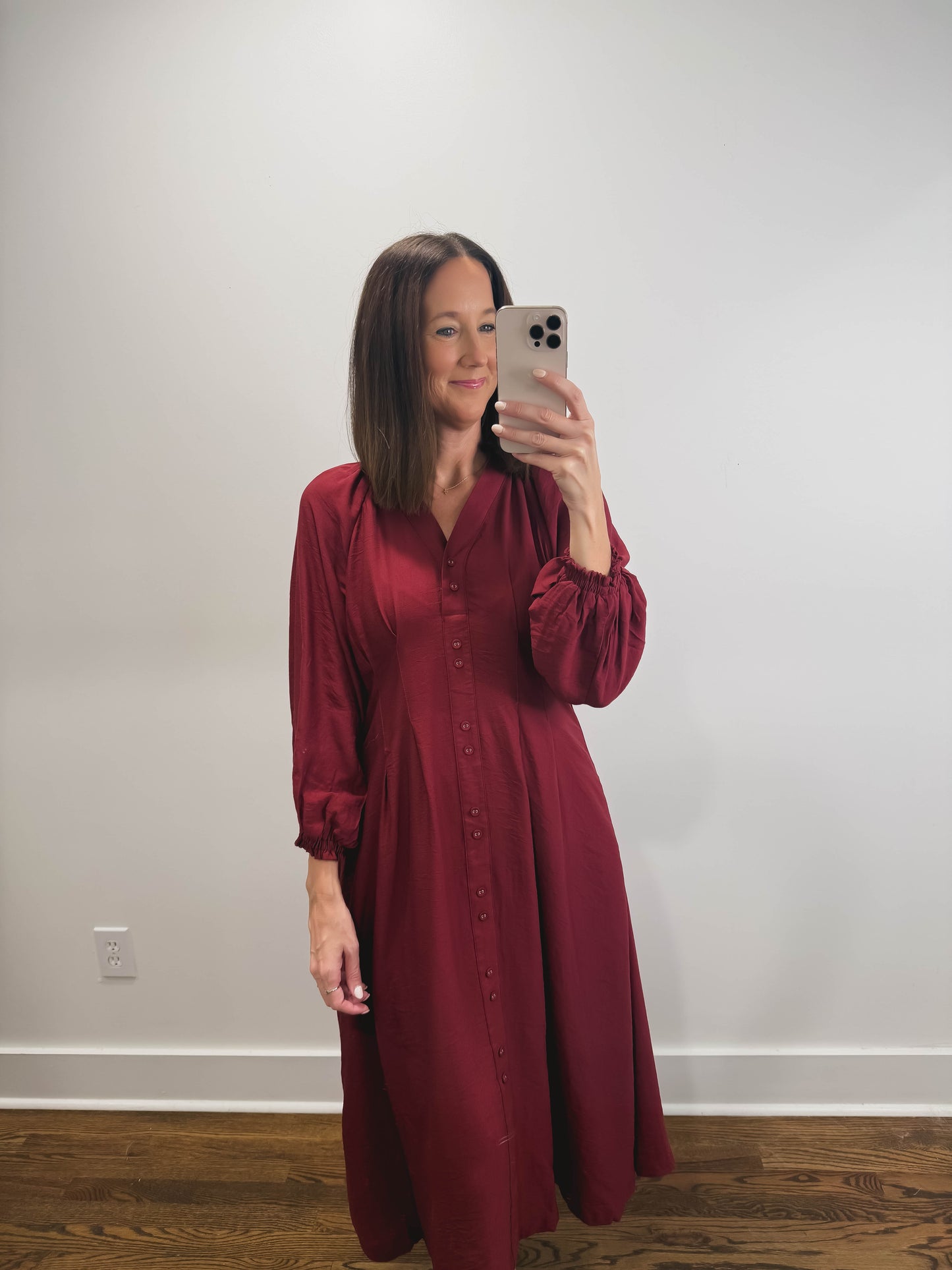 The Vivienne Maxi Dress in Burgundy
