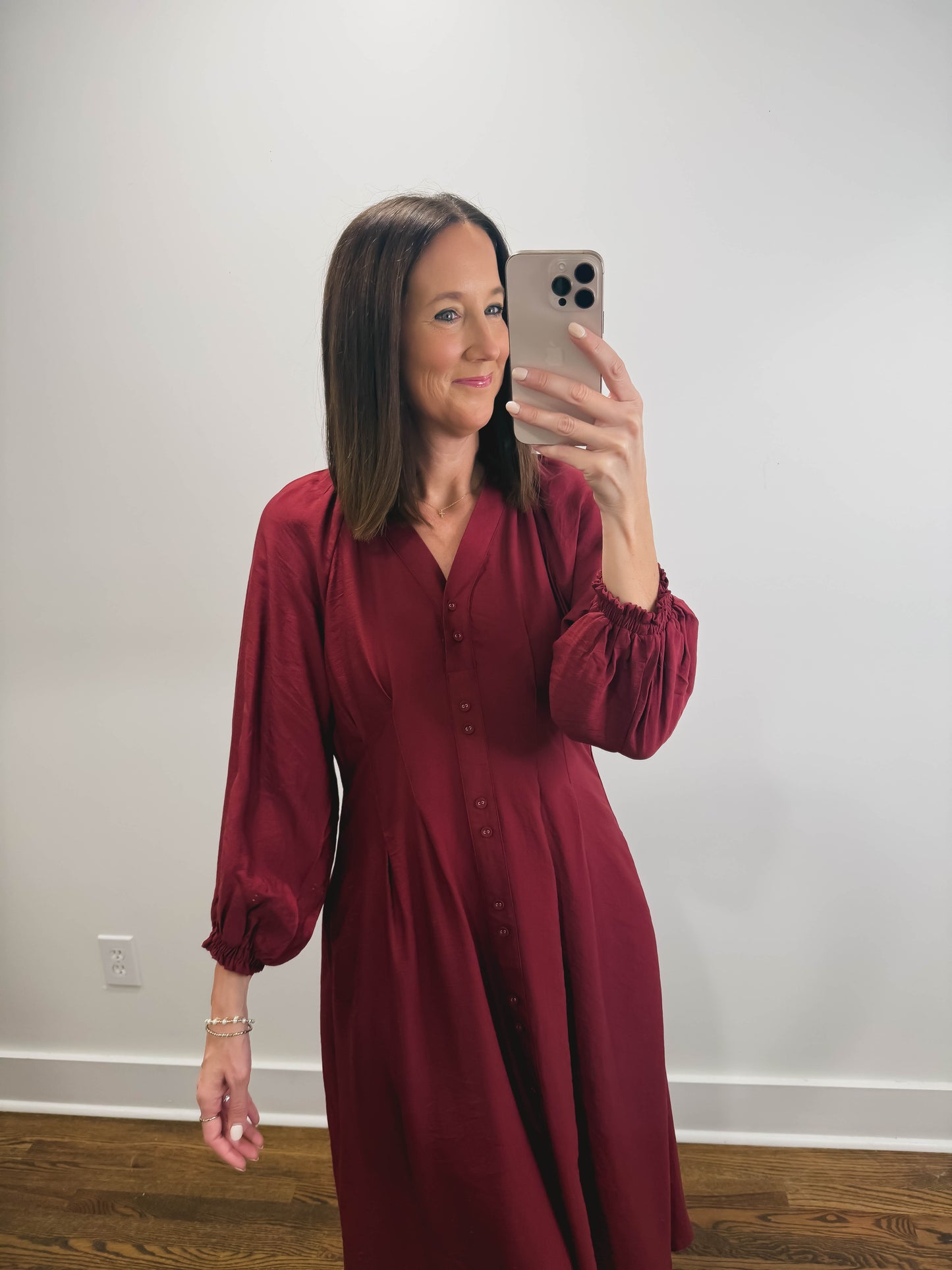 The Vivienne Maxi Dress in Burgundy