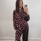 The Dottie Pajama Set in Burgundy