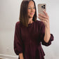 The Josie Top in Burgundy