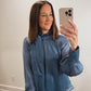 The Cornflower Ruffle Neck Blouse