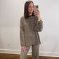 The Levi Striped Set in Brown (Top and Bottom Sold Together)