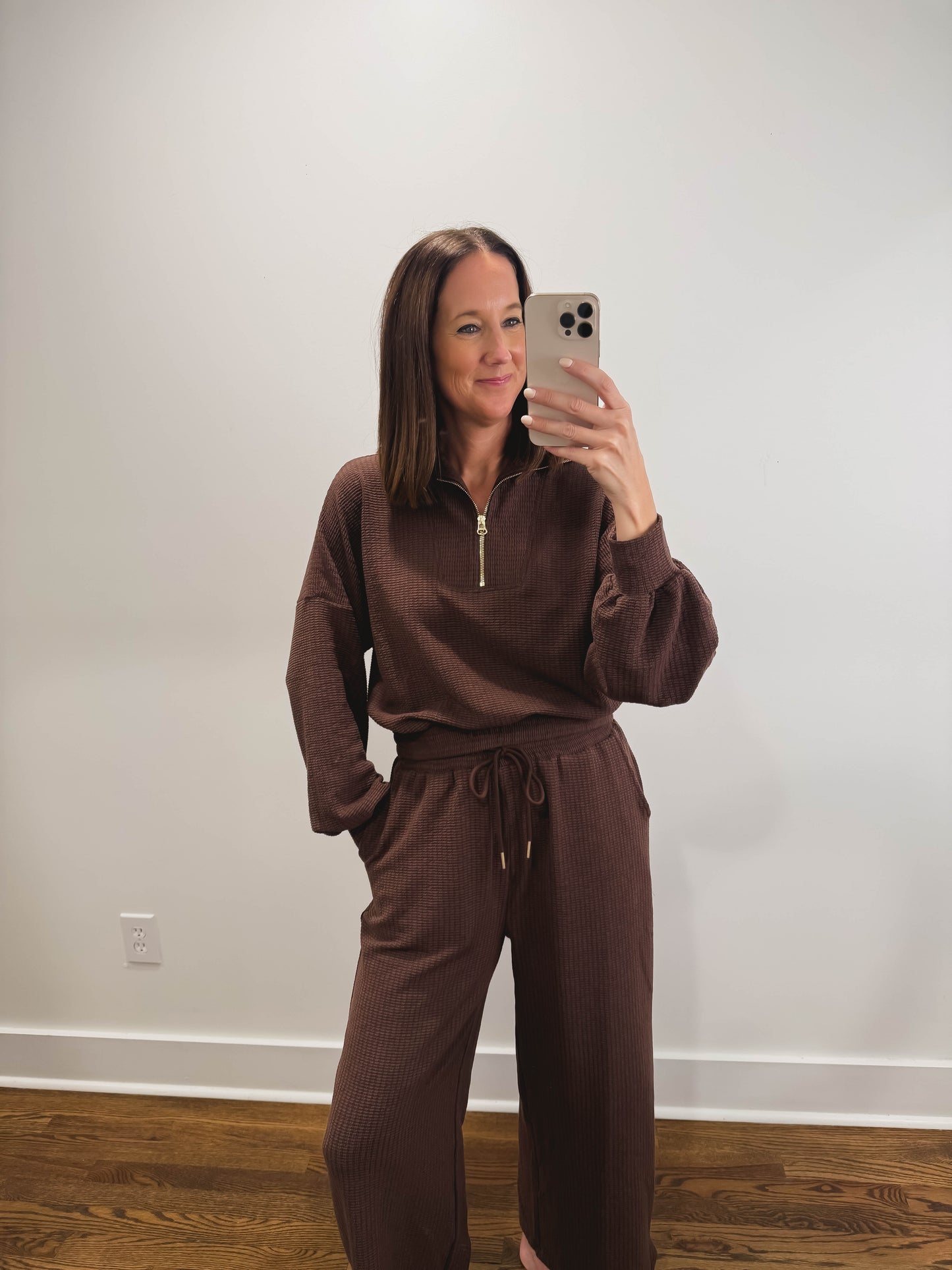 The Maple Ribbed Half-Zip Set