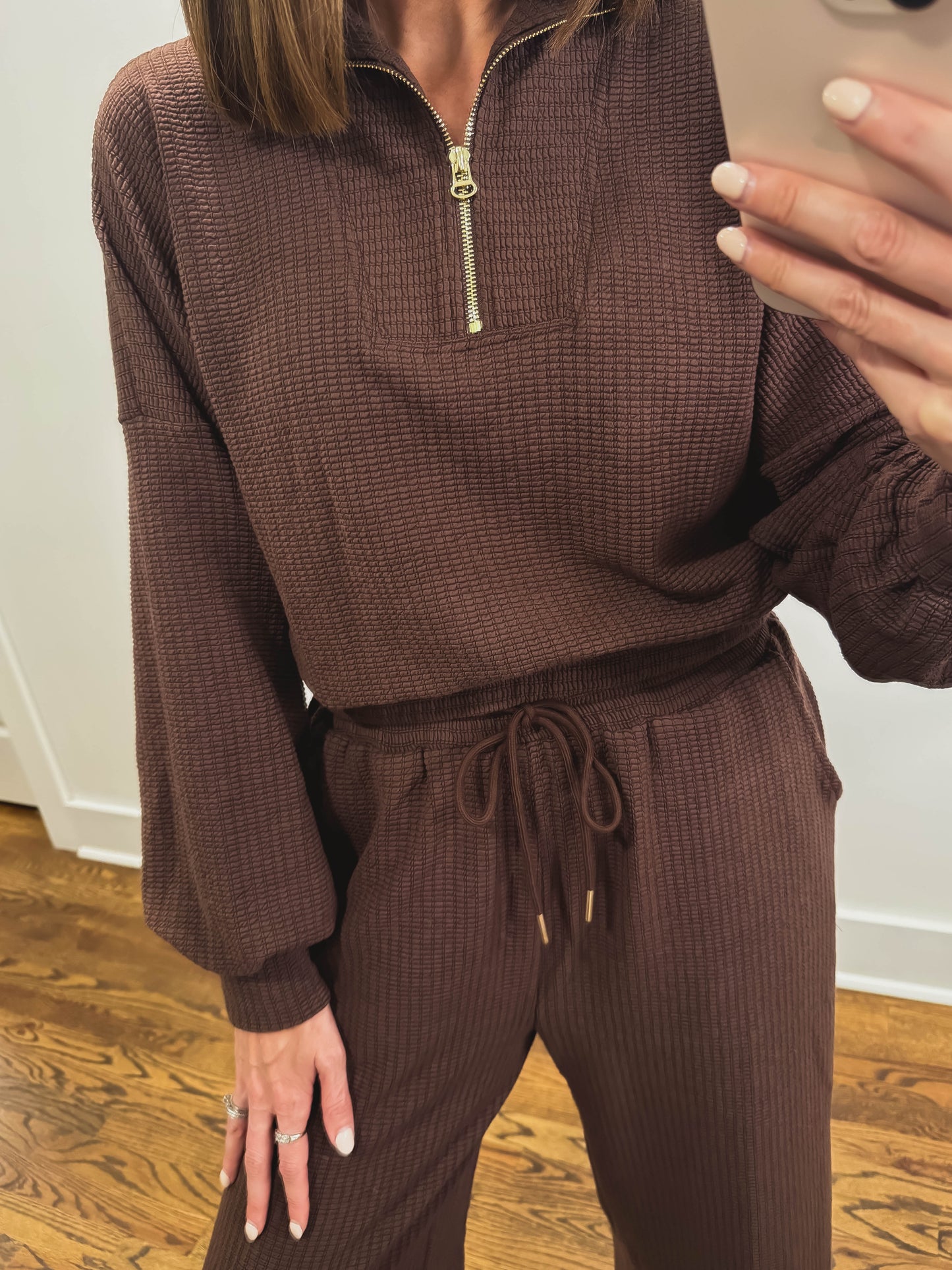The Maple Ribbed Half-Zip Set