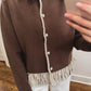 The Cider Stripe Trim Sweater
