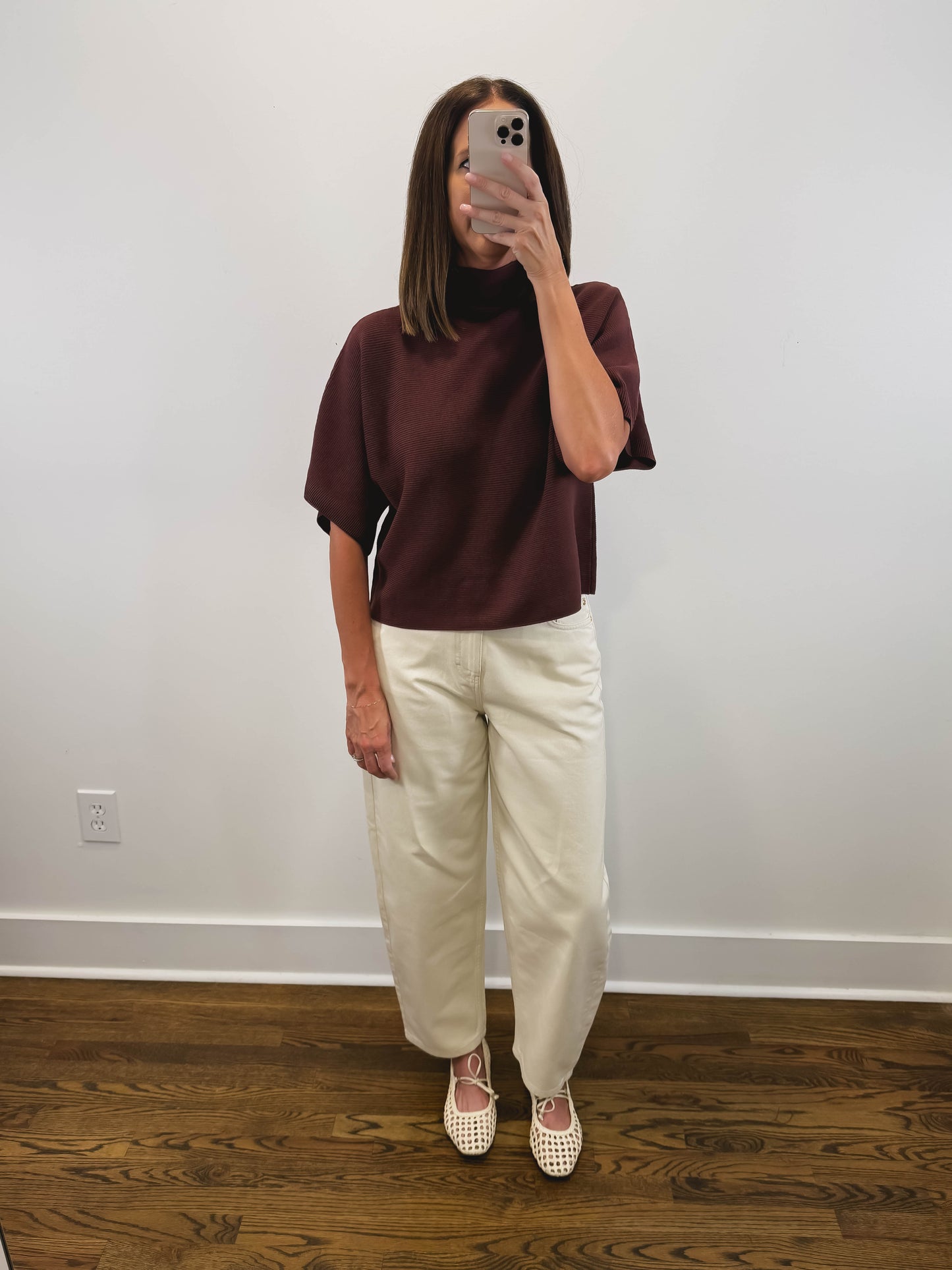 The Juniper Knit Top in Brown