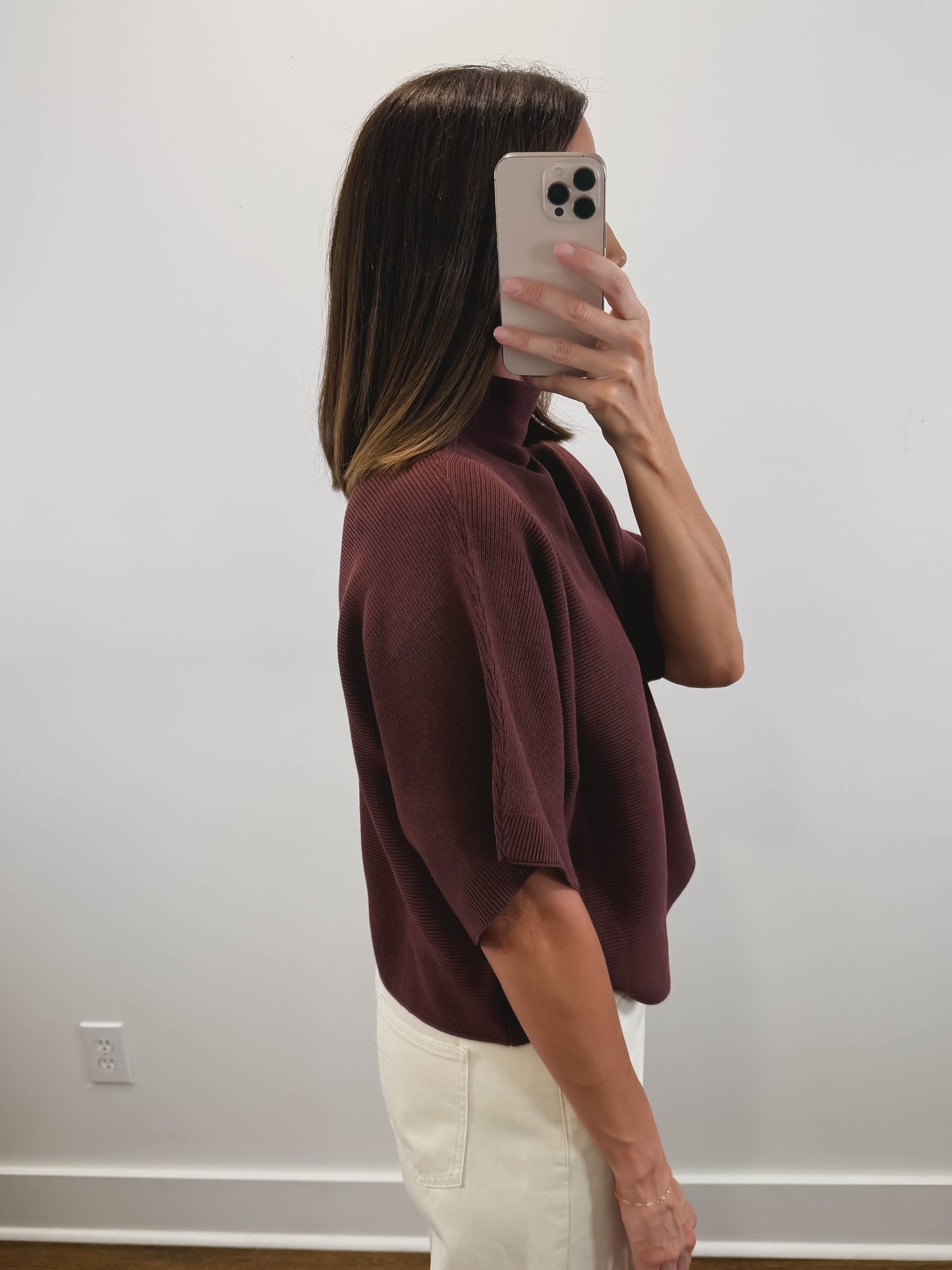 The Juniper Knit Top in Brown