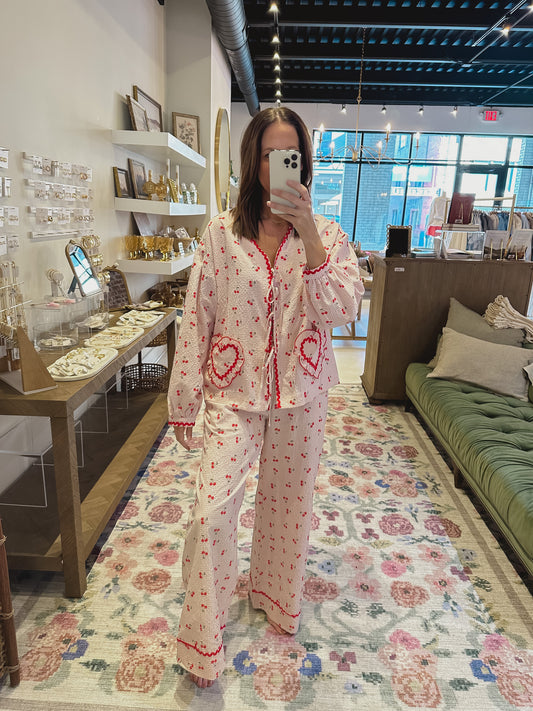 The Cherries and Hearts Pajamas