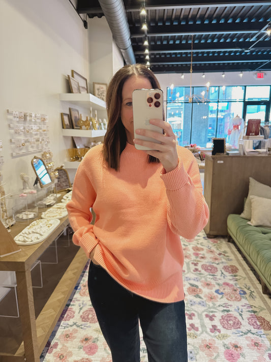 The Riley Sweater in Salmon Pink